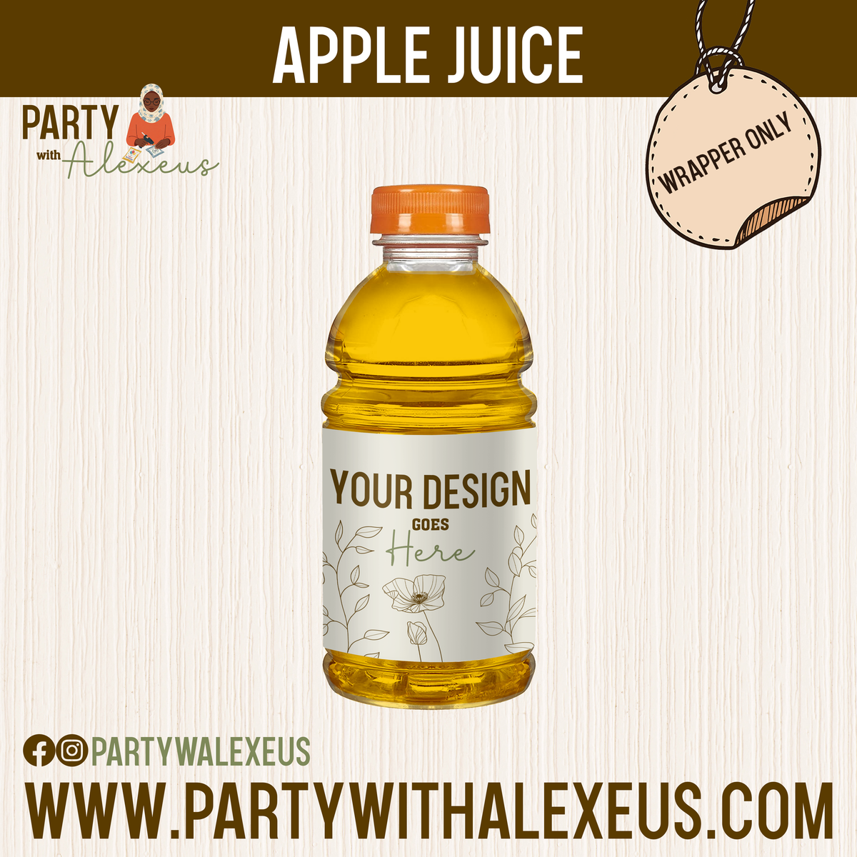 Apple Juice Bottles - Labels Only