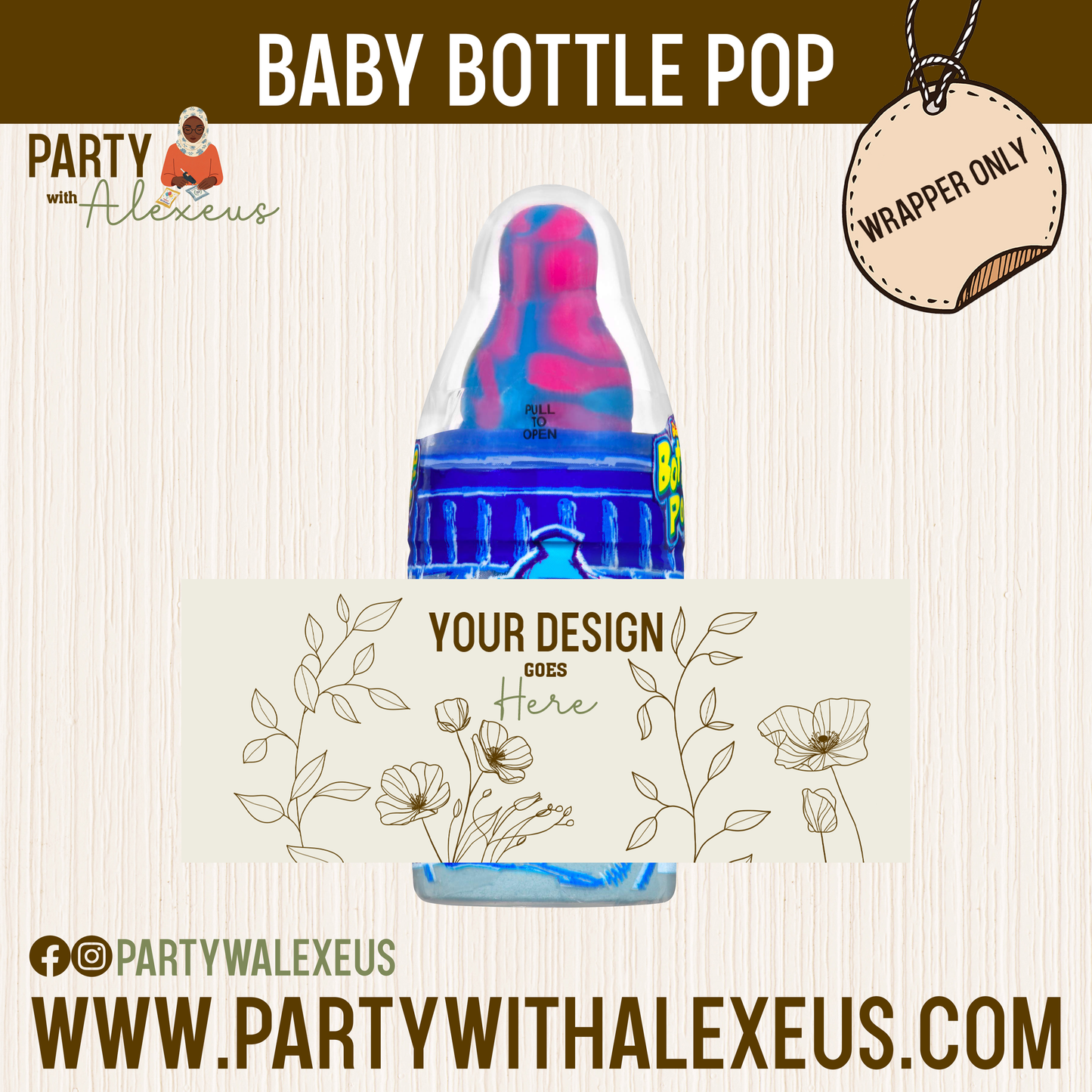 Baby Bottle Pops - Labels Only