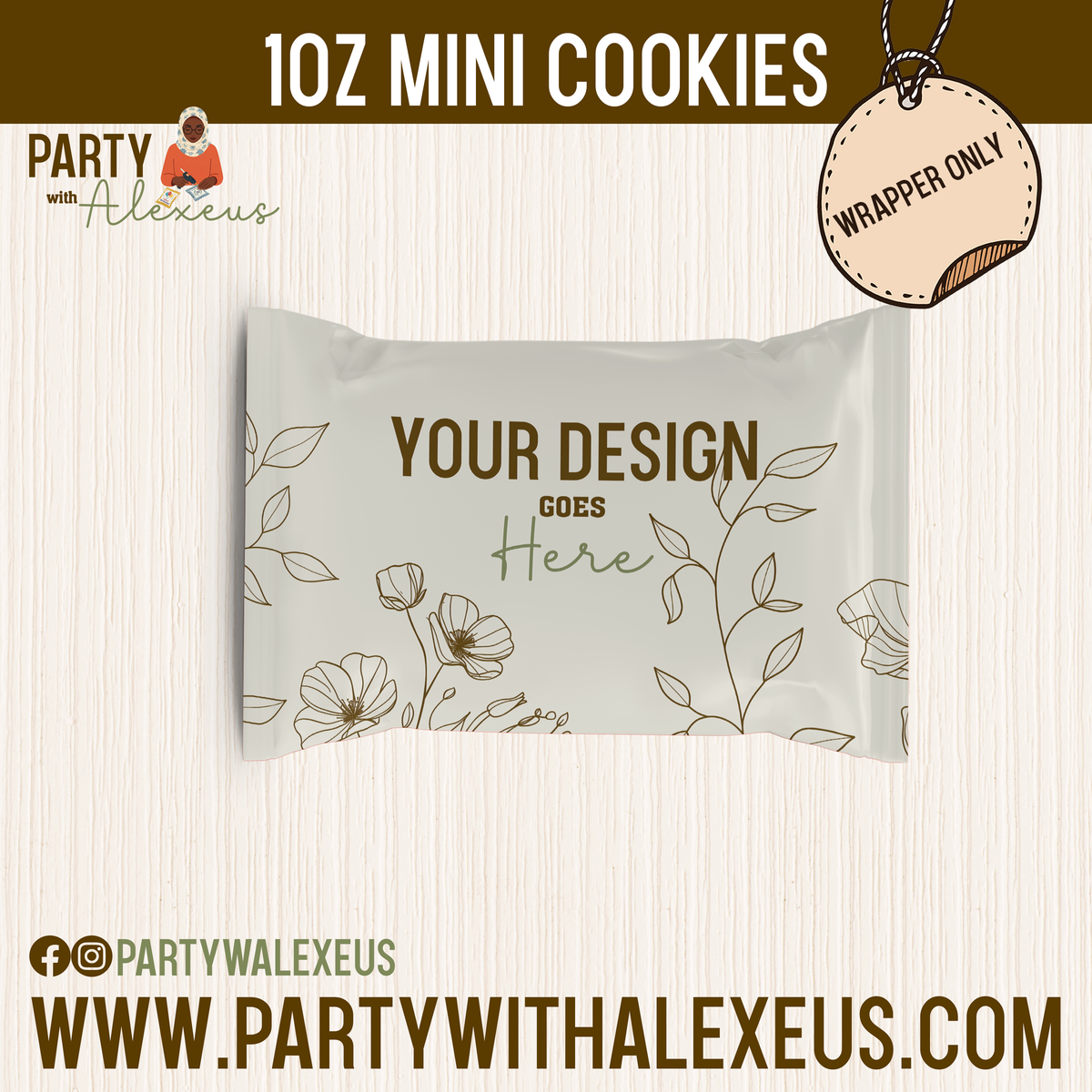 1oz Mini Cookies - Labels Only