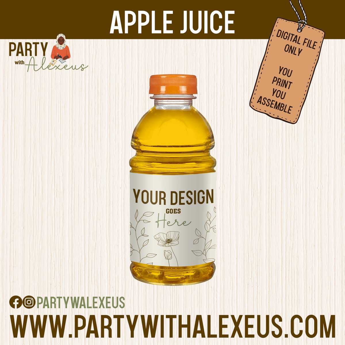 Apple Juice  Bottles - Printable