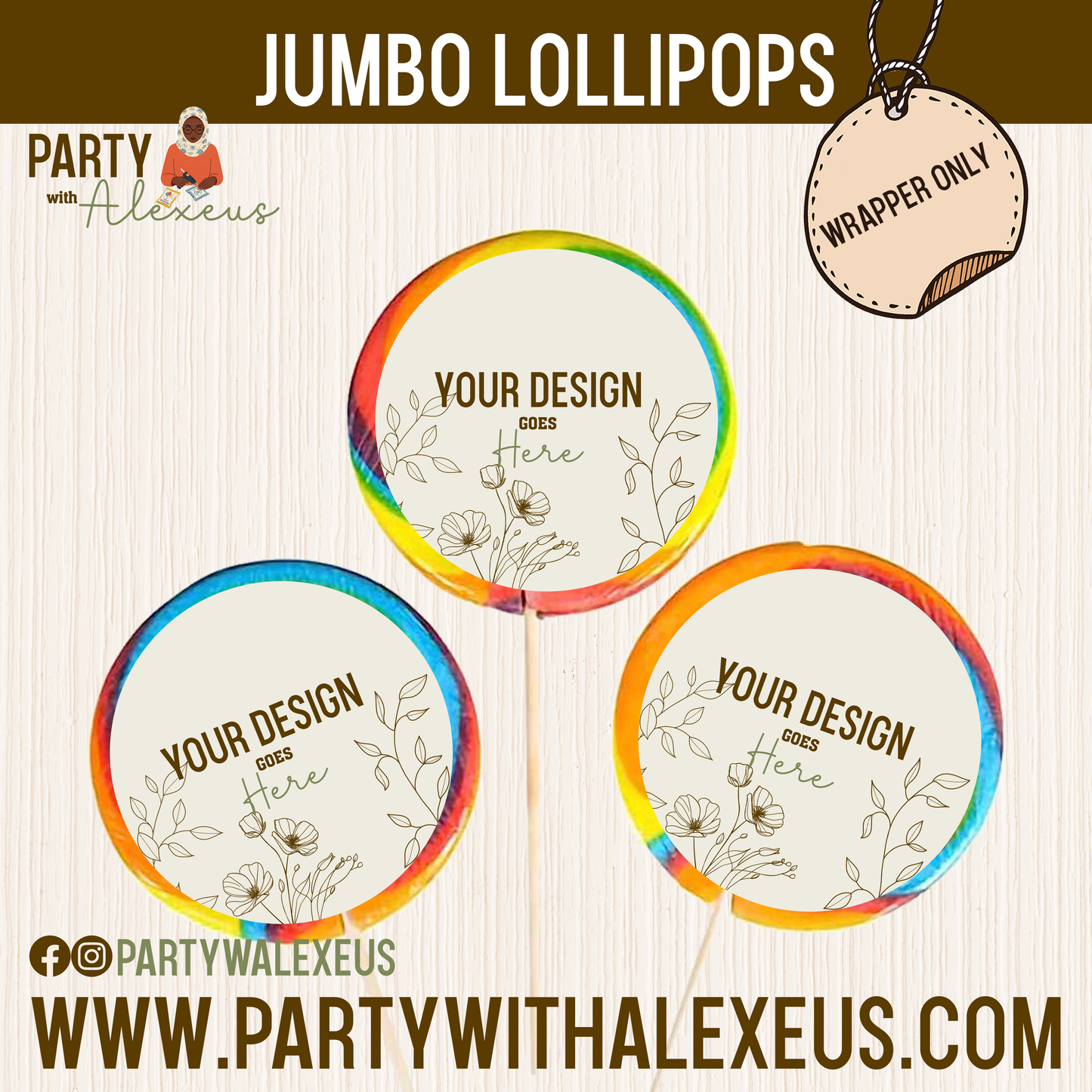 Jumbo Lollipops - Labels Only