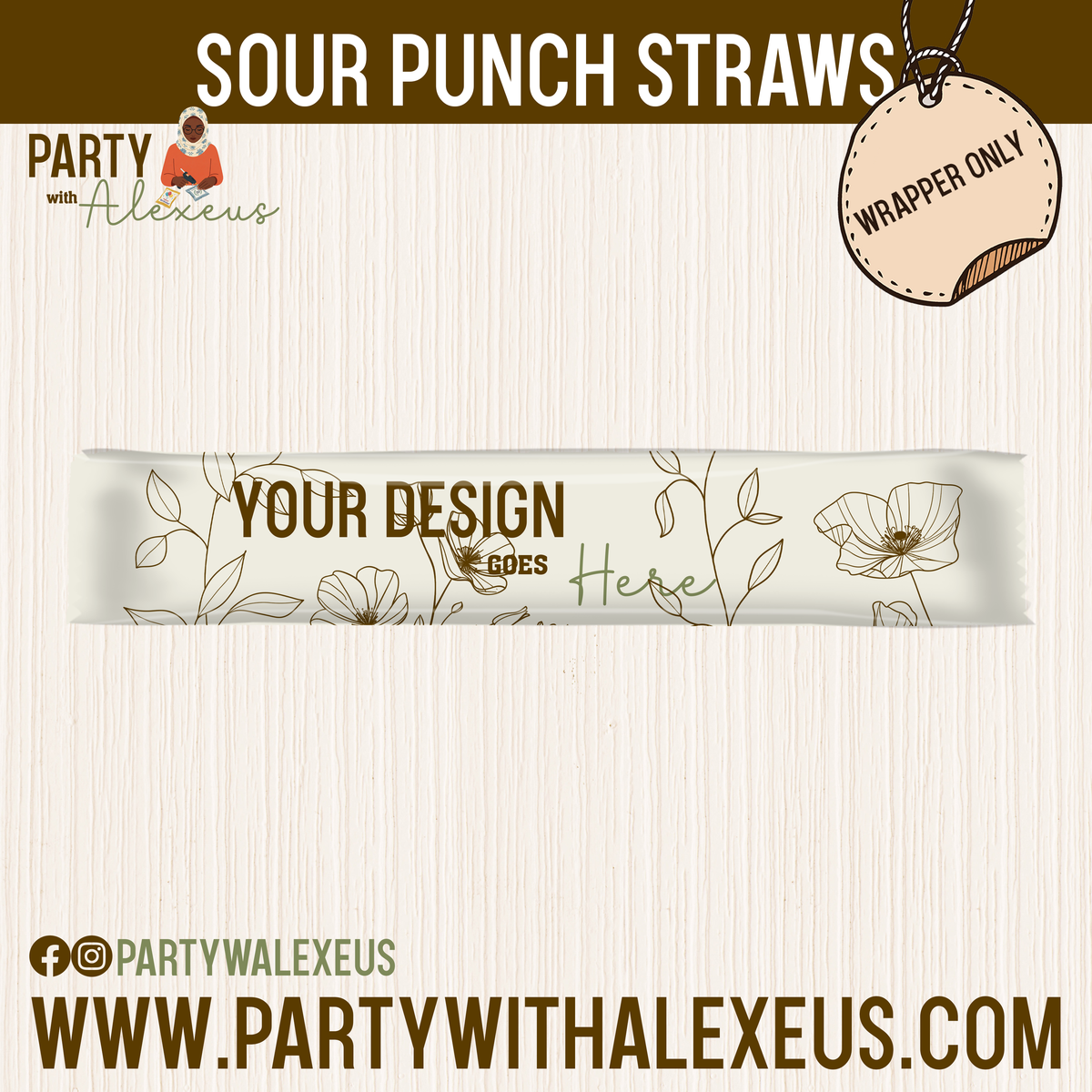 Sour Punch Straws - Labels Only